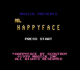 Mr. Happyface Title Screen